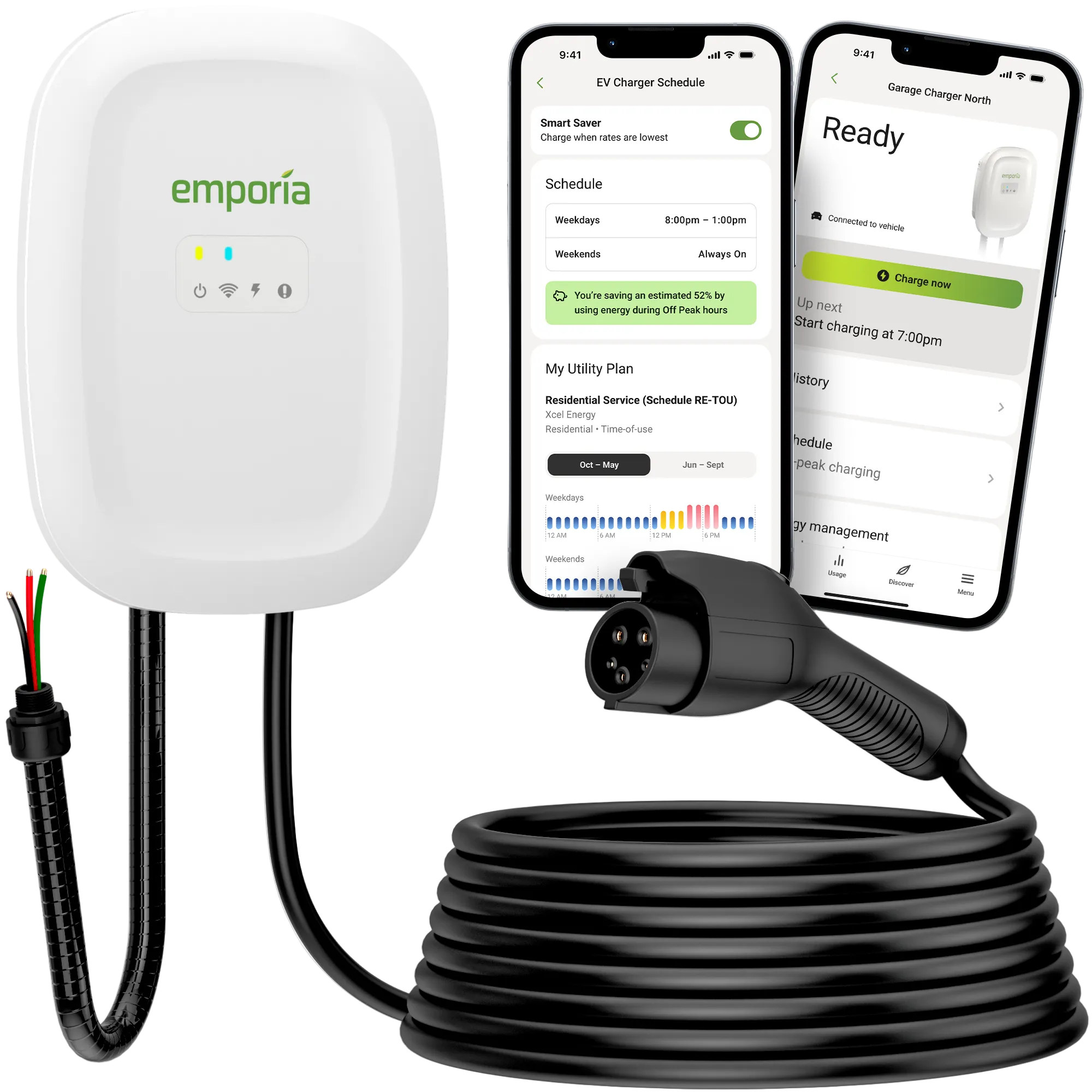 Emporia Classic Home Level 2 EV Charger | NACS (Tesla) or CCS (J1772)